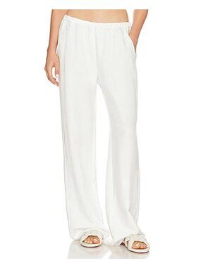 Enza Costa White Wide Leg Pants